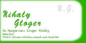 mihaly gloger business card